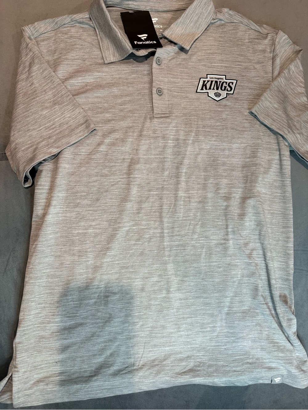 Fanatics Los Angeles Kings Light Gray Heather Polo